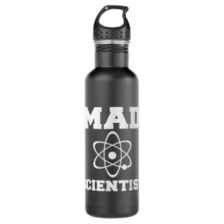 Mad Scientist Costume Nerd Chemistry Funny Science Stainless Steel Water Bottle