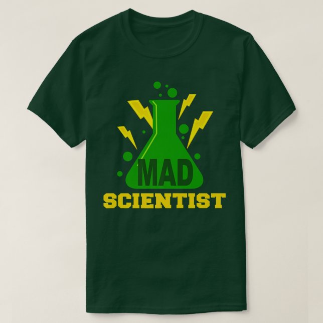 Mad Scientist Costume Nerd Chemistry Funny Science T-Shirt (Design Front)