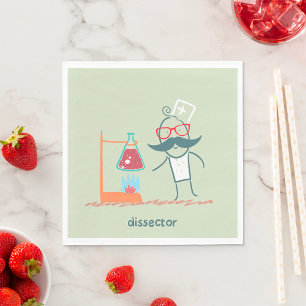 Mad Scientist Dissector with Mustache Napkins