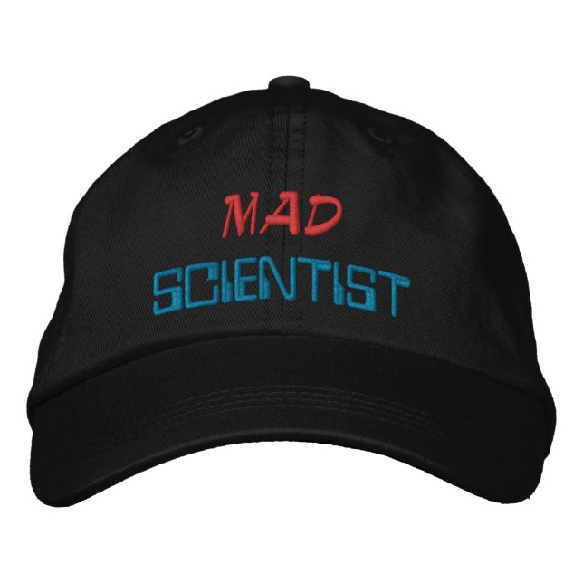 Mad Scientist Embroidered Baseball Hat (Front)