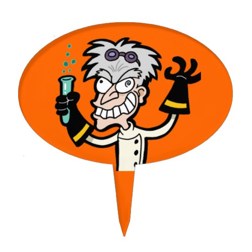 Mad Scientist Halloween Cake Topper