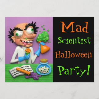 Mad Scientist Halloween Party Invitation