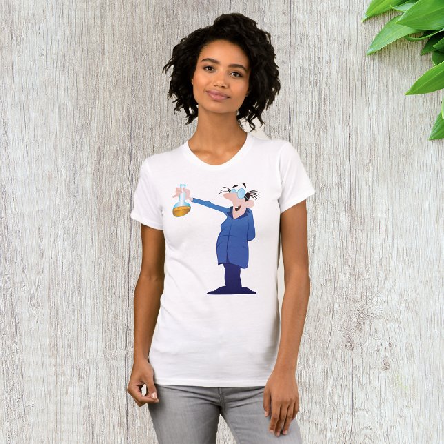 Mad Scientist Holding Beaker Fun Science T-Shirt (Creator Uploaded)
