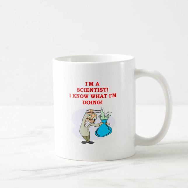 mad scientist joke coffee mug (Right)