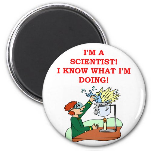 mad scientist joke magnet