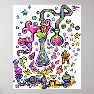 Mad Scientist Lab Science Experiment Art Print