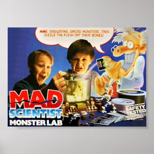 MAD SCIENTIST  MONSTER LAB  POSTER