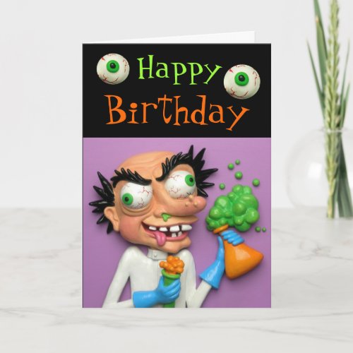 Mad Scientist Party Card