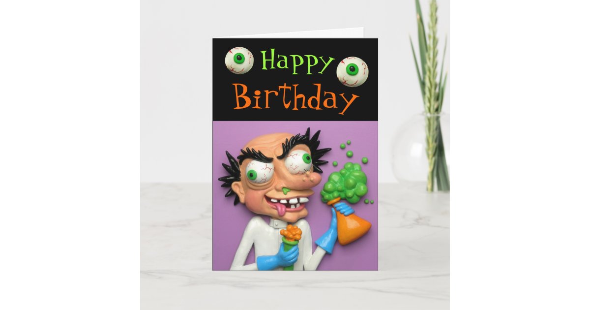 happy birthday mad scientist cartoon