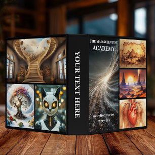 Mad Scientist Photo Collage School Binder