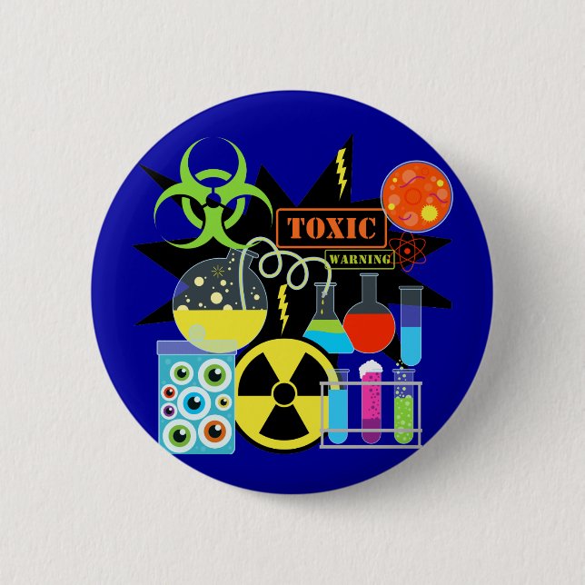 Mad  Scientist Pinback Button (Front)