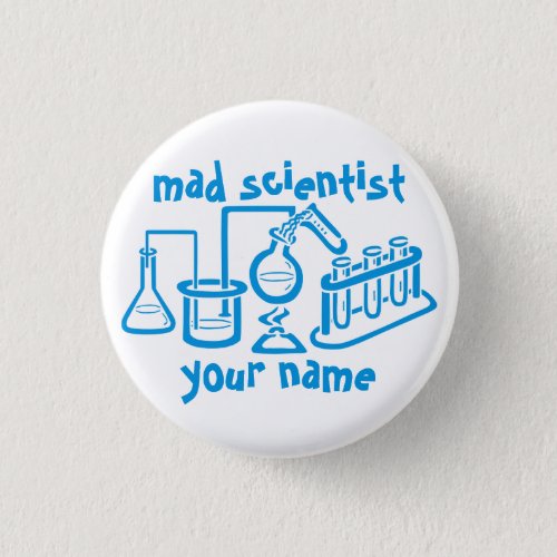 Mad Scientist Pinback Button