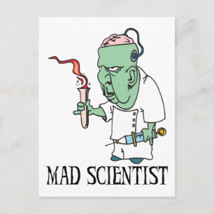 Mad Scientist Postcard