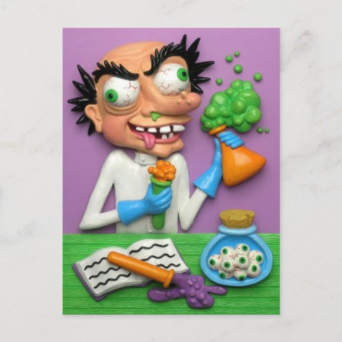 Mad Scientist Postcard