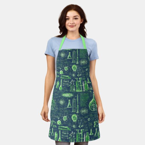 Mad Scientists ingenious blueprint  Apron