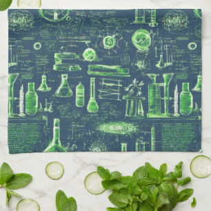 Mad Scientist’s ingenious blueprint Kitchen Towel