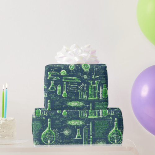Mad Scientistâs ingenious blueprint  Wrapping Paper