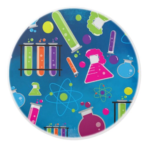 Mad Scientist Science Colorful Room Dresser Ceramic Knob