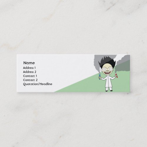 Mad Scientist - Skinny Business Card Templates