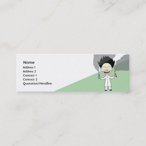 Customizable Mad Scientist - Skinny Business Card Templates