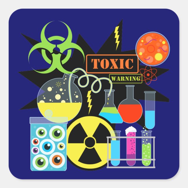 Mad  Scientist Square Sticker (Front)