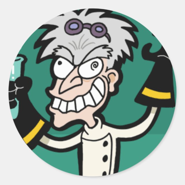 Mad Scientist Sticker (Front)