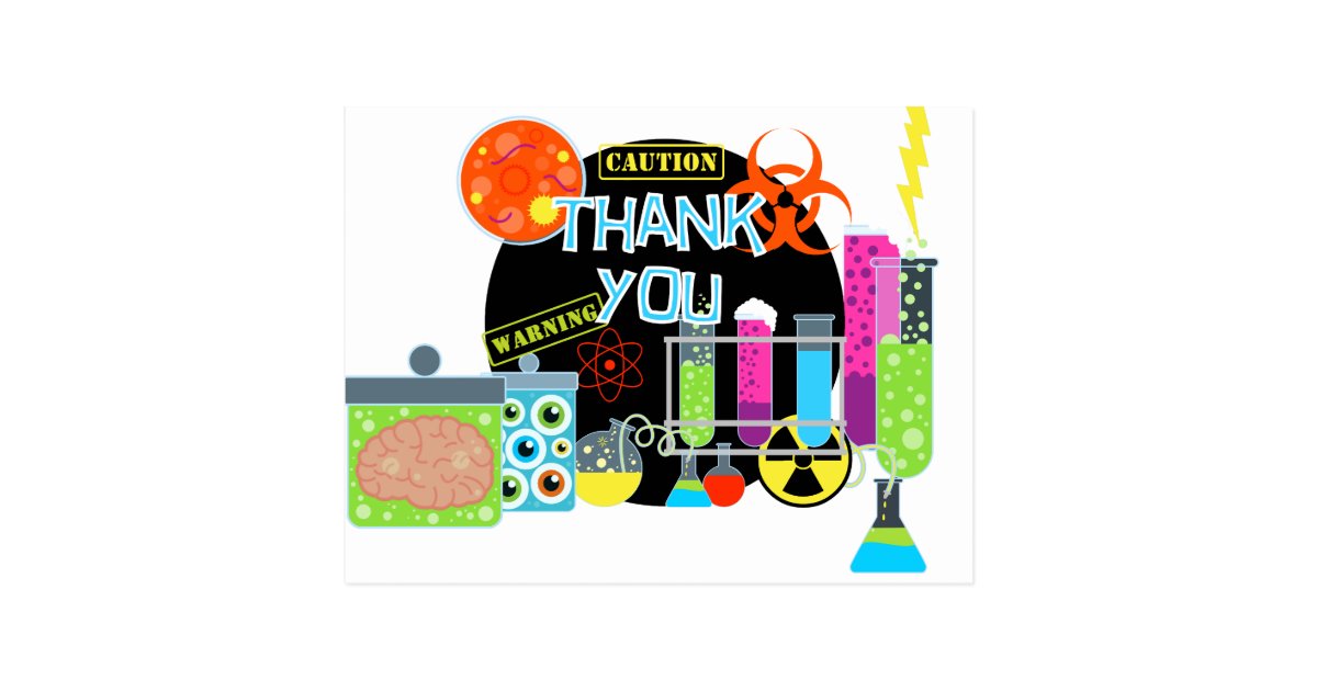 mad scientist thank you postcard zazzle com disney christmas return address labels