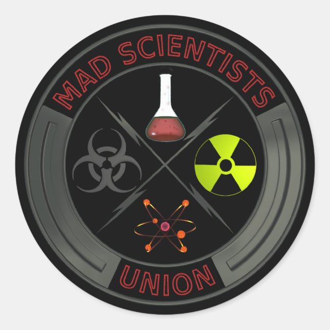 Mad Scientist Union Classic Round Sticker (Front)