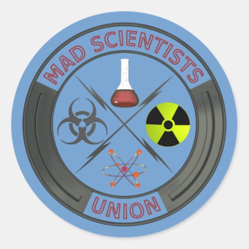 Mad Scientist Union Classic Round Sticker