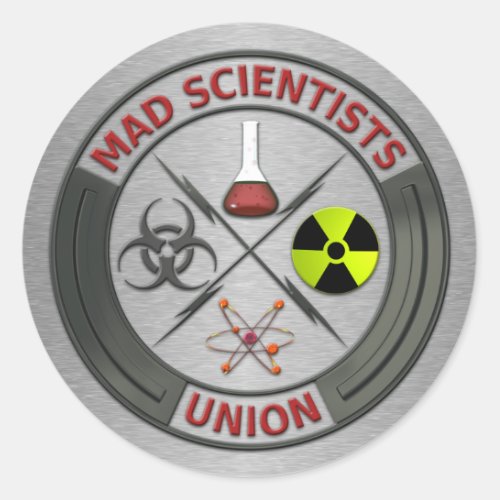 Mad Scientist Union Classic Round Sticker