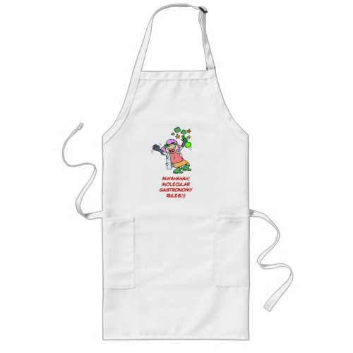 Mad Scientist Woman Doing Molecular Gastronomy Long Apron