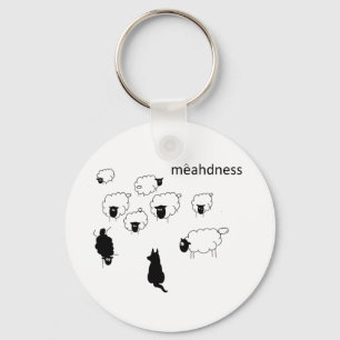 Mad Sheep doing handstand flock black sheep Keychain