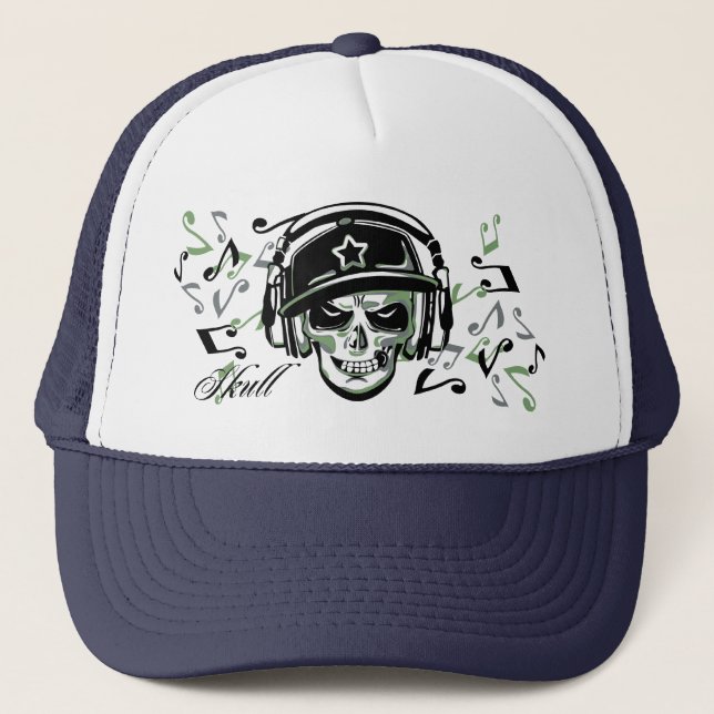 MAD SKULL 2 (long) Trucker Hat (Front)