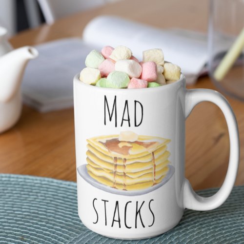Mad Stacks Funny Pancake Morning Coffee Breakfast Coffee Mug