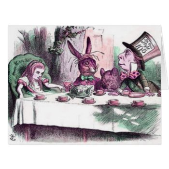 Mad Tea Party Purple Pastels Big Card by APlaceForAlice at Zazzle