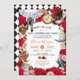 Alice in Wonderland Birthday Invitation - Style #02 – Cute Pixels Shop