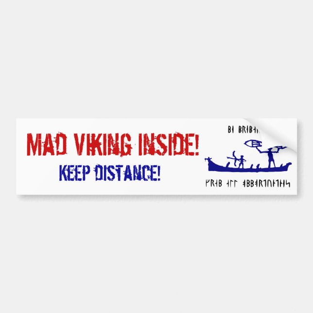Mad Viking Bumpersticker Bumper Sticker (Front)