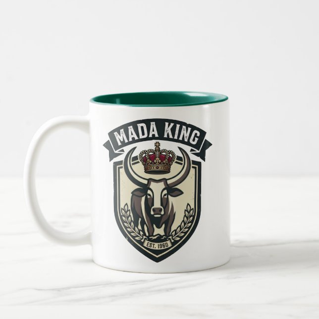 MADA KING | Malagasy Zebu Madagascar Two-Tone Coffee Mug (Left)