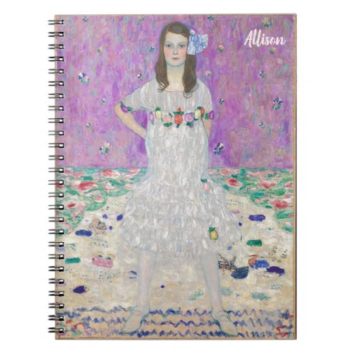 Mada Primavesi by Gustav Klimt Purple Personalized Notebook