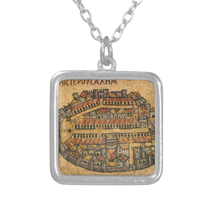 Madaba Mosaic Map Of Jerusalem Pendants