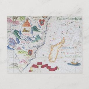 Madagascar and East African Coastline Postcard