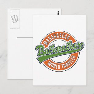 Madagascar Backpacker world traveler Postcard