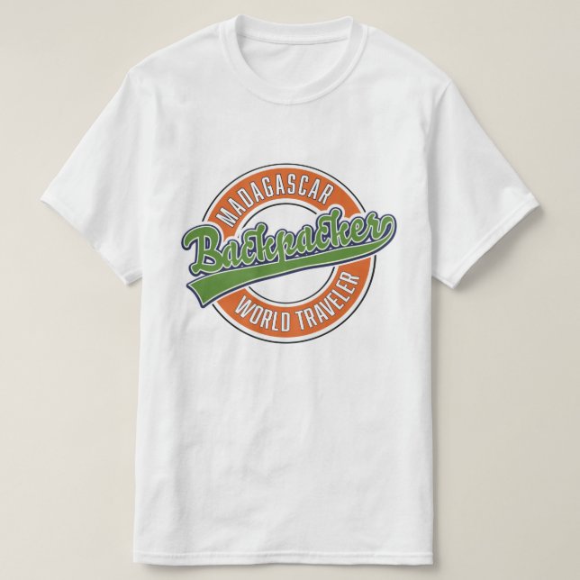 Madagascar Backpacker world traveler T-Shirt (Design Front)