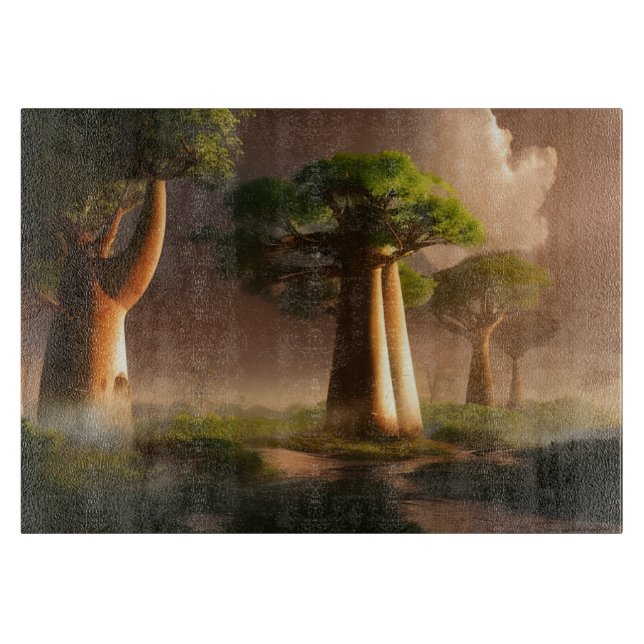Madagascar Baobab Forest Fantasy  Cutting Board (Front)