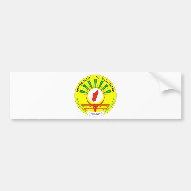 Madagascar coat of arms bumper sticker (Front)