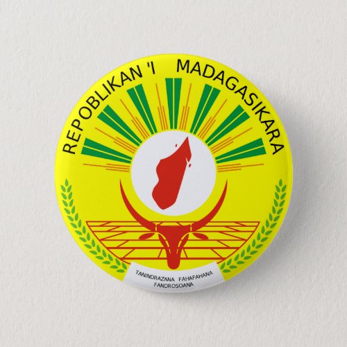 Madagascar Coat Of Arms Button