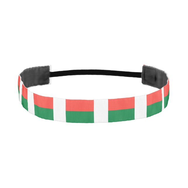 Madagascar Flag Athletic Headband (Front)