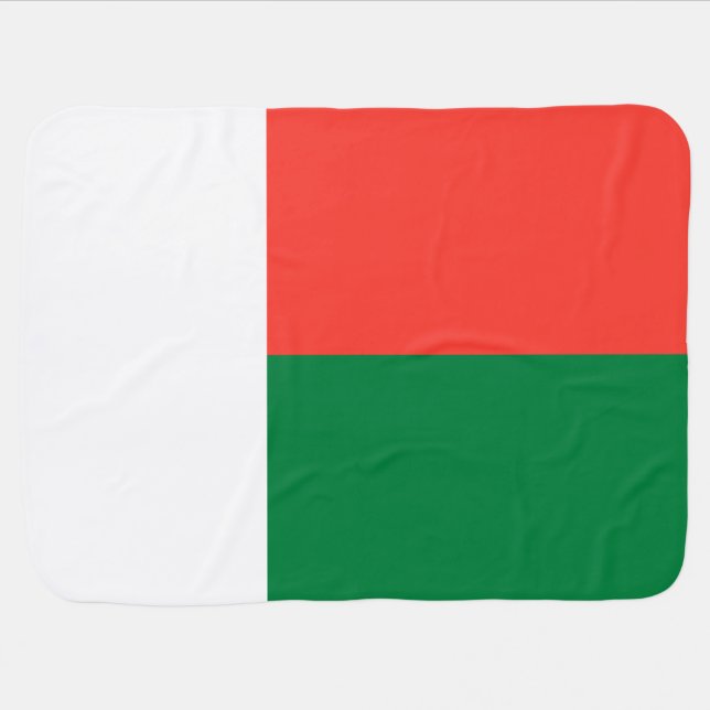 Madagascar Flag Baby Blanket (Horizontal)