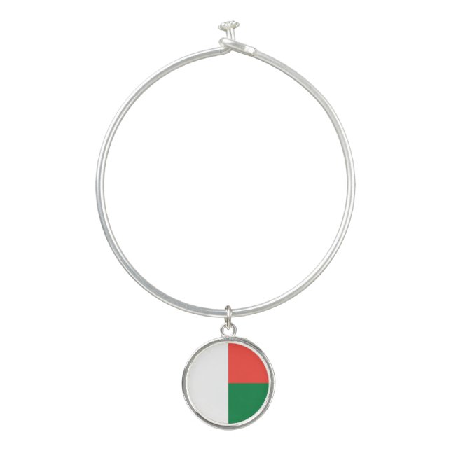 Madagascar Flag Bangle Bracelet (Front)
