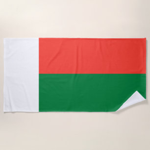 Madagascar flag beach towel